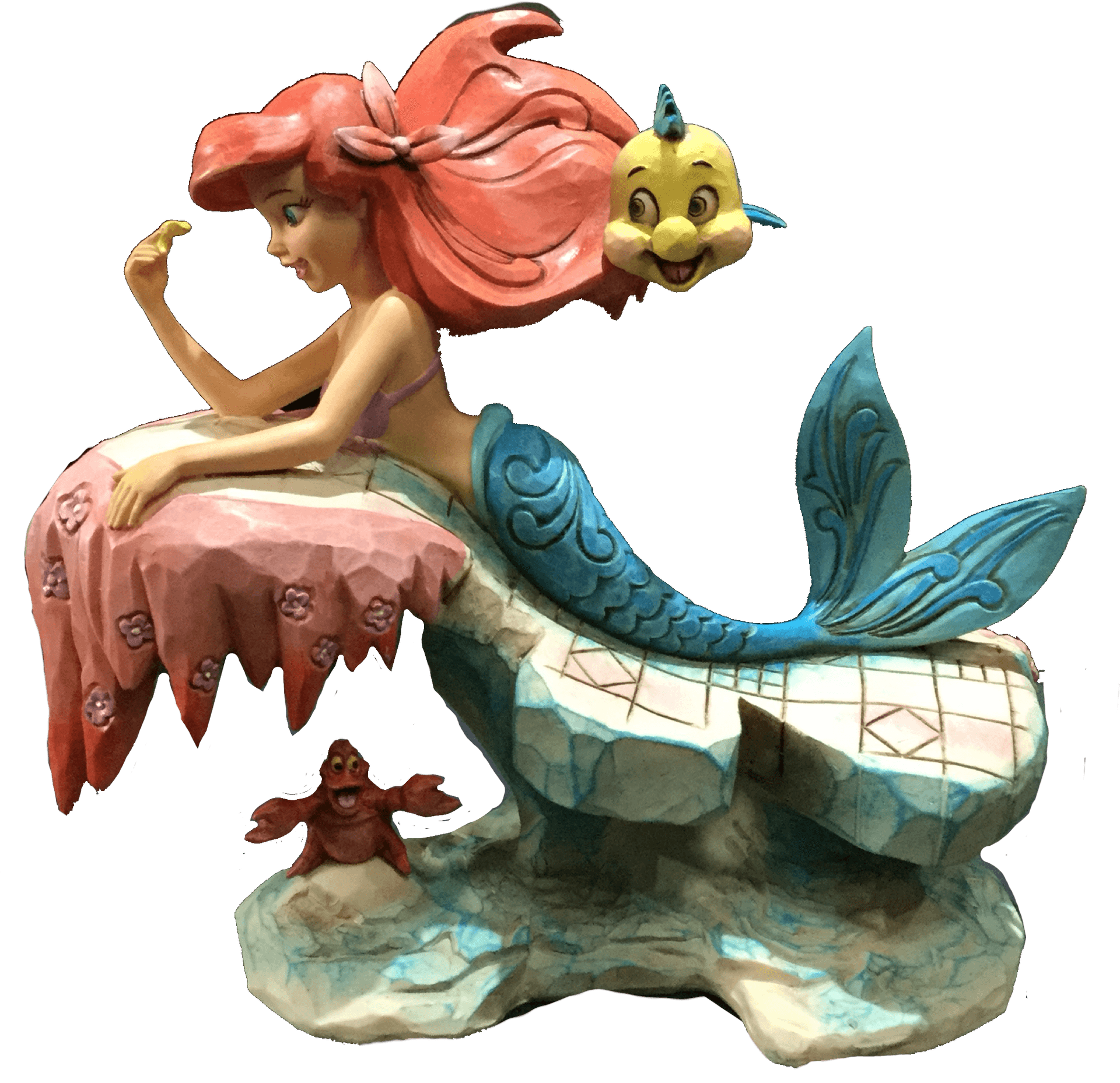 Little Mermaid Ariel Friends Figurine PNG image