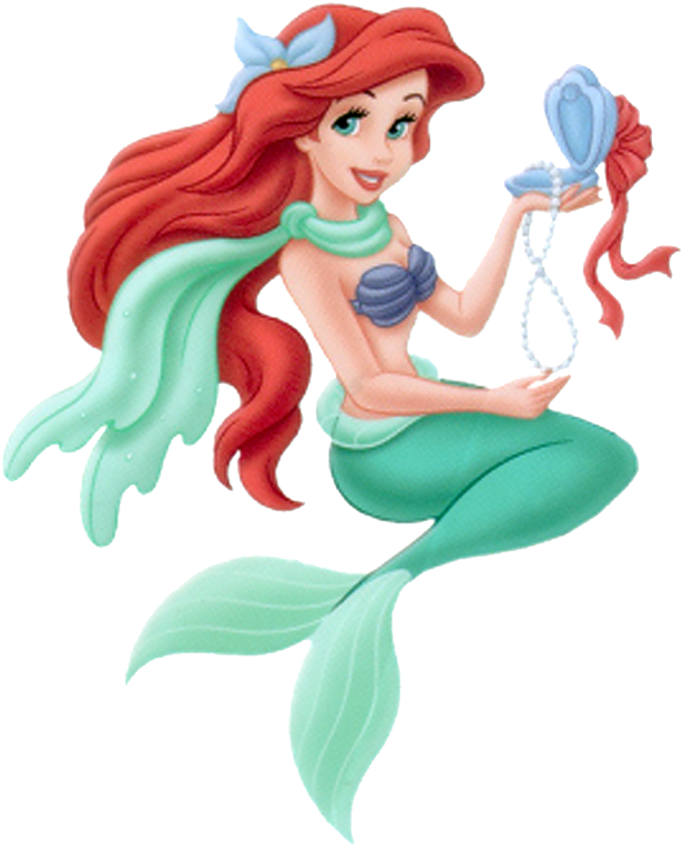Little Mermaid Ariel With Shell PNG image
