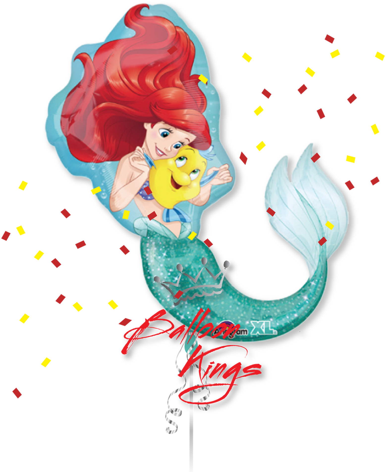 Little Mermaid Balloon Design PNG image