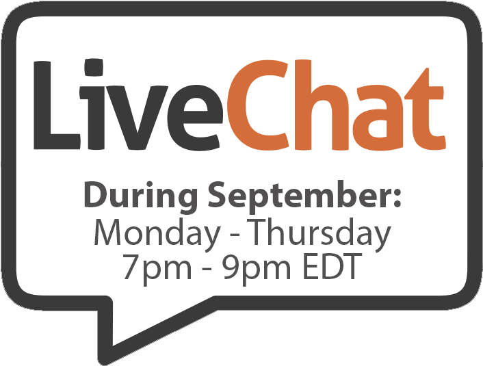 Live Chat Service Hours Announcement PNG image