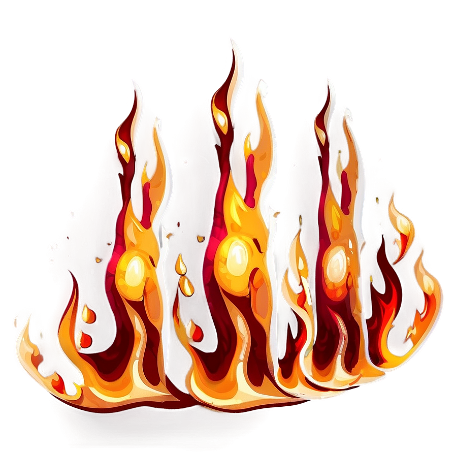 Lively Flame Cartoon Png 06262024 PNG image