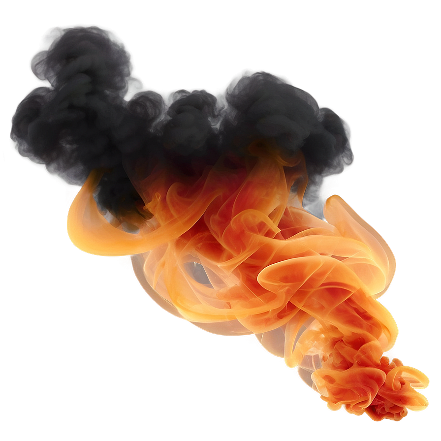 Lively Orange Smoke Png Ruw PNG image