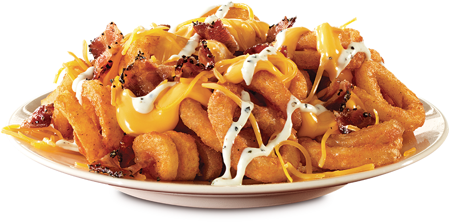 Loaded Curly Fries Delicious Snack.png PNG image