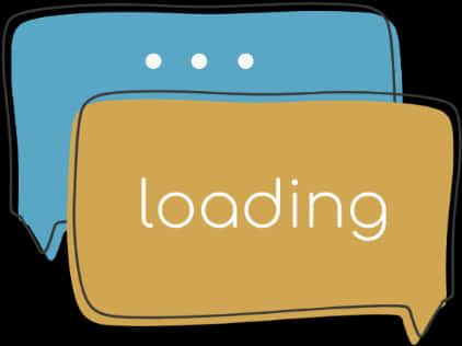 Loading Chat Bubbles Graphic PNG image
