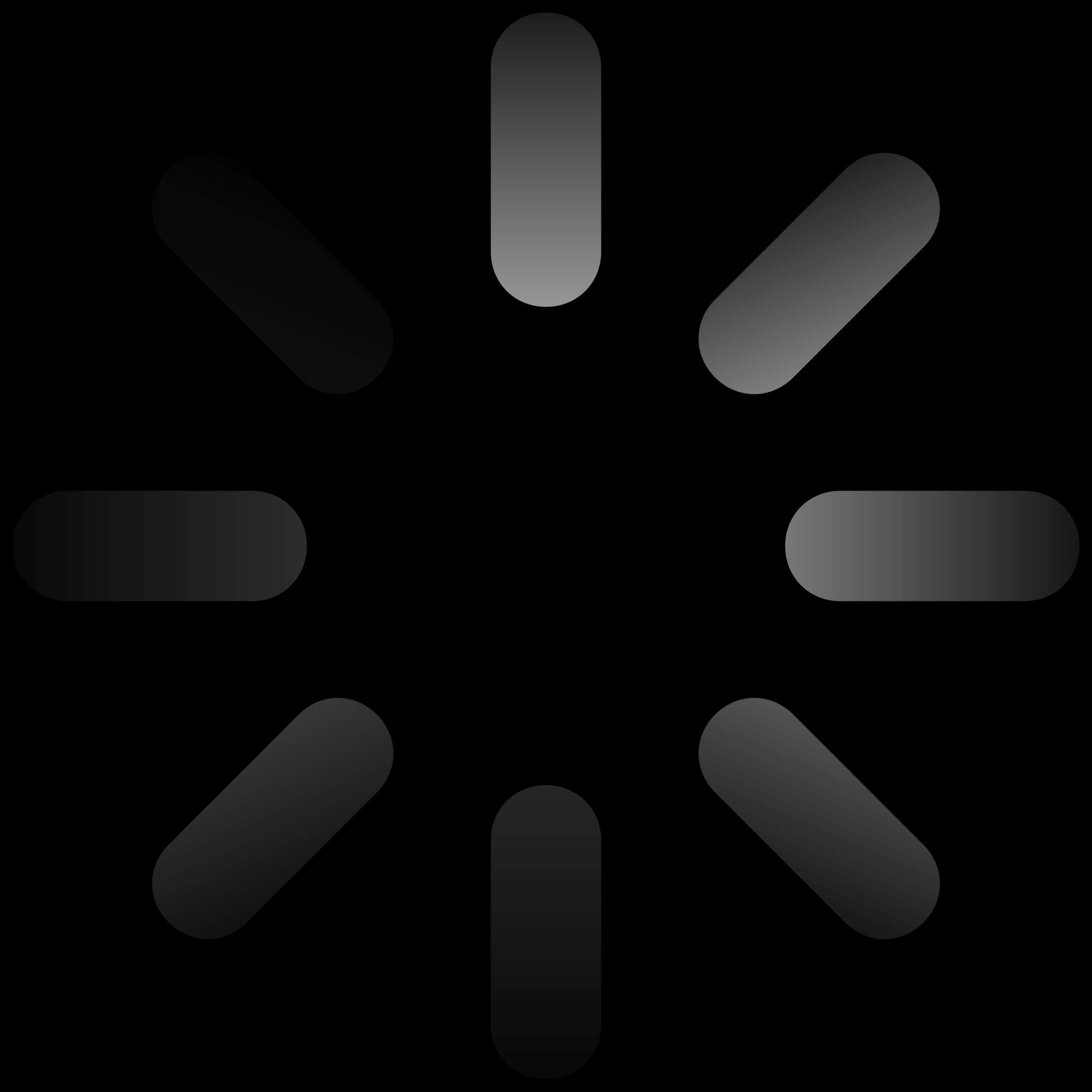 Loading Symbol Black Background PNG image