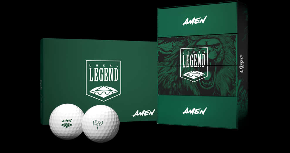 Local Legend Golf Balls Packaging PNG image