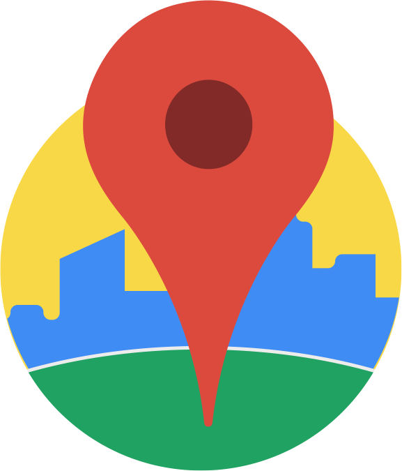 Location Pin Iconon Colorful Background PNG image