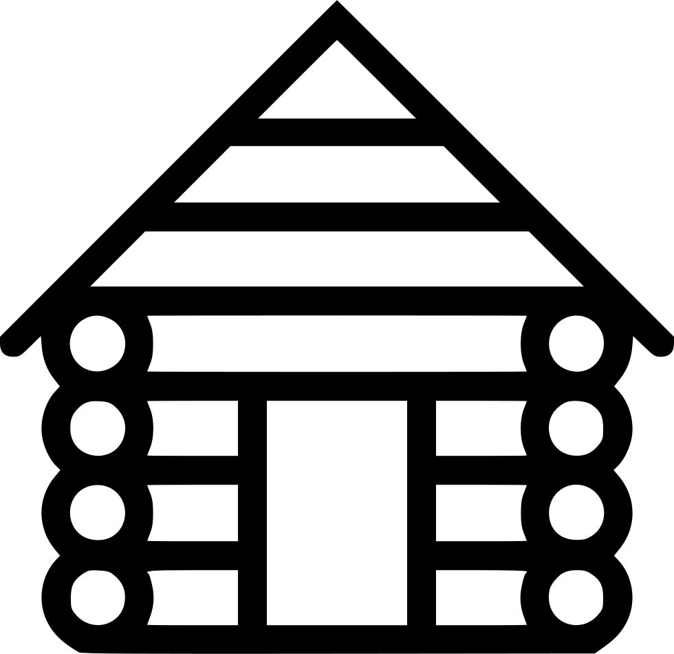 Log Cabin Icon Outline PNG image