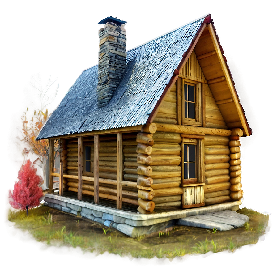 Log Cabin In Autumn Png 06122024 PNG image