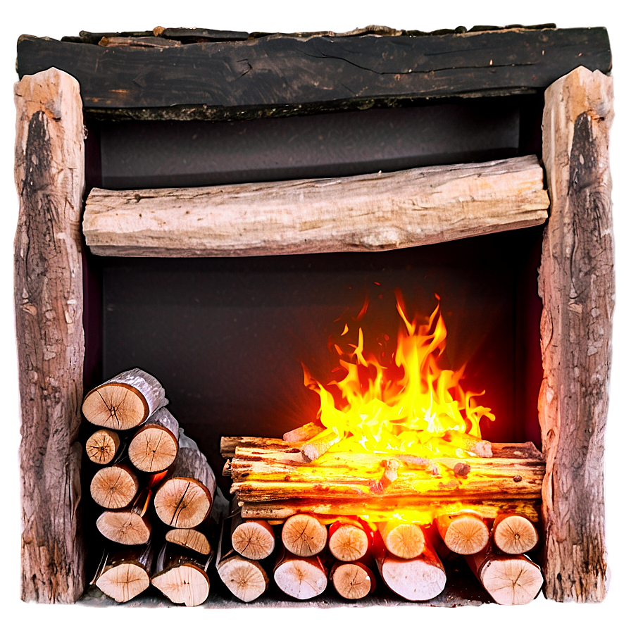 Log Cabin With Fireplace Png 78 PNG image