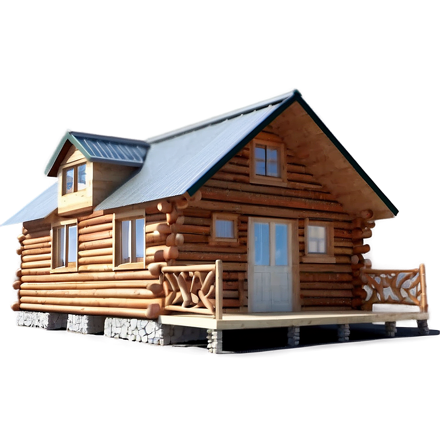 Log Cabin With Loft Space Png Iek PNG image