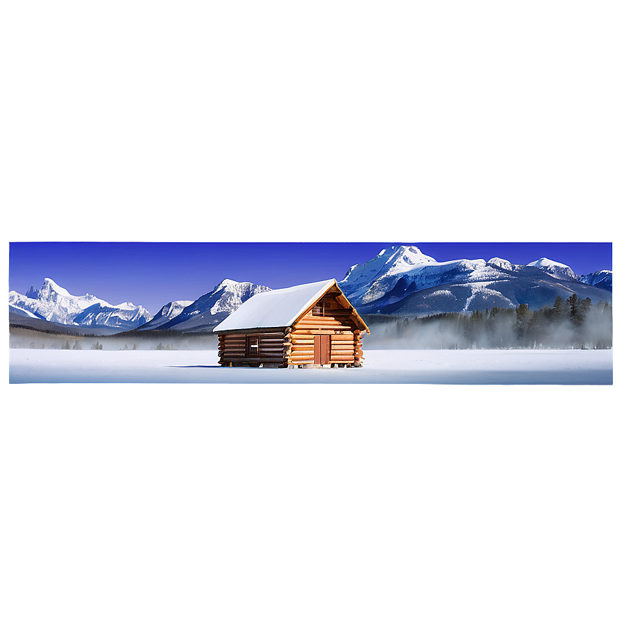 Log Cabin With Mountain Backdrop Png Eev41 PNG image