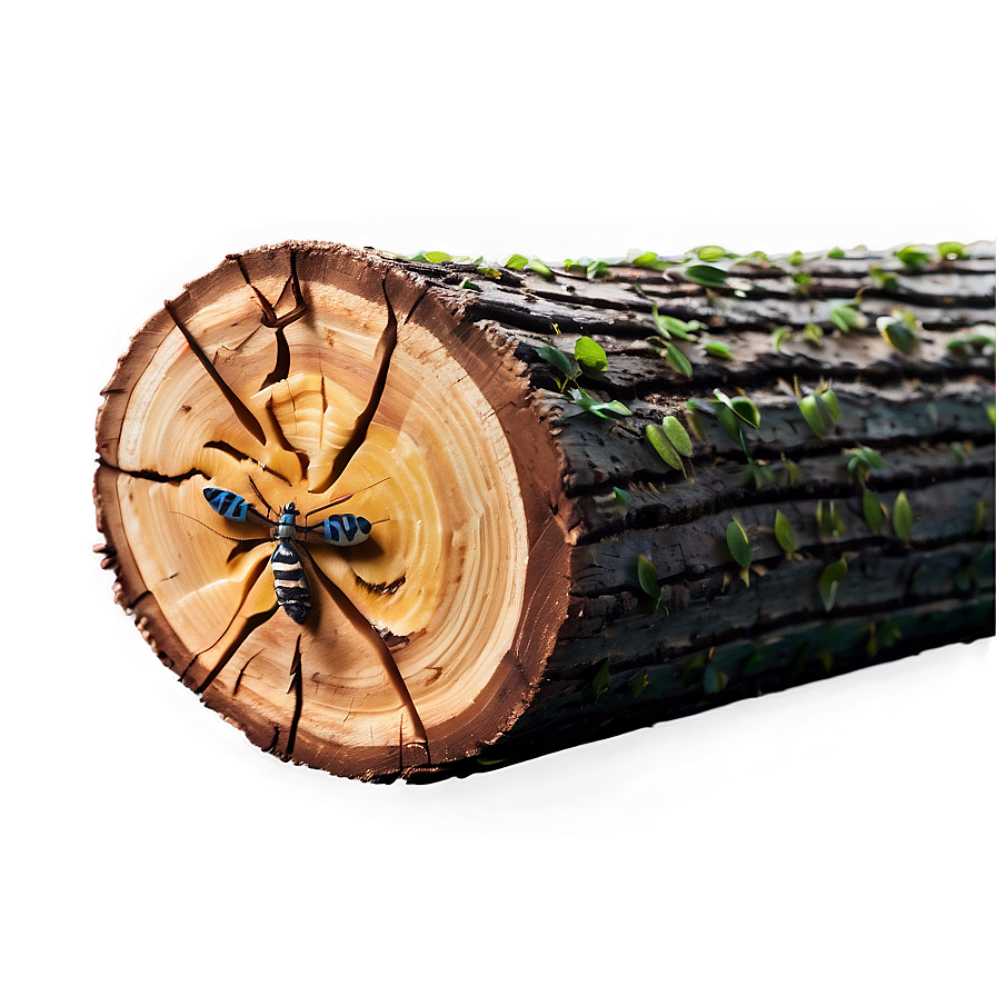 Log With Insects Png 05252024 PNG image
