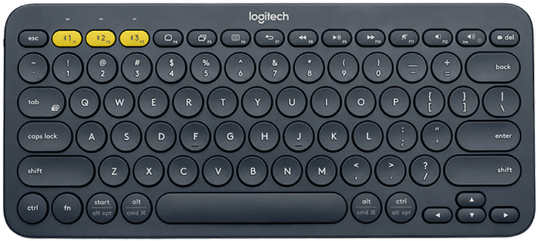 Logitech Keyboardwith Round Keys PNG image