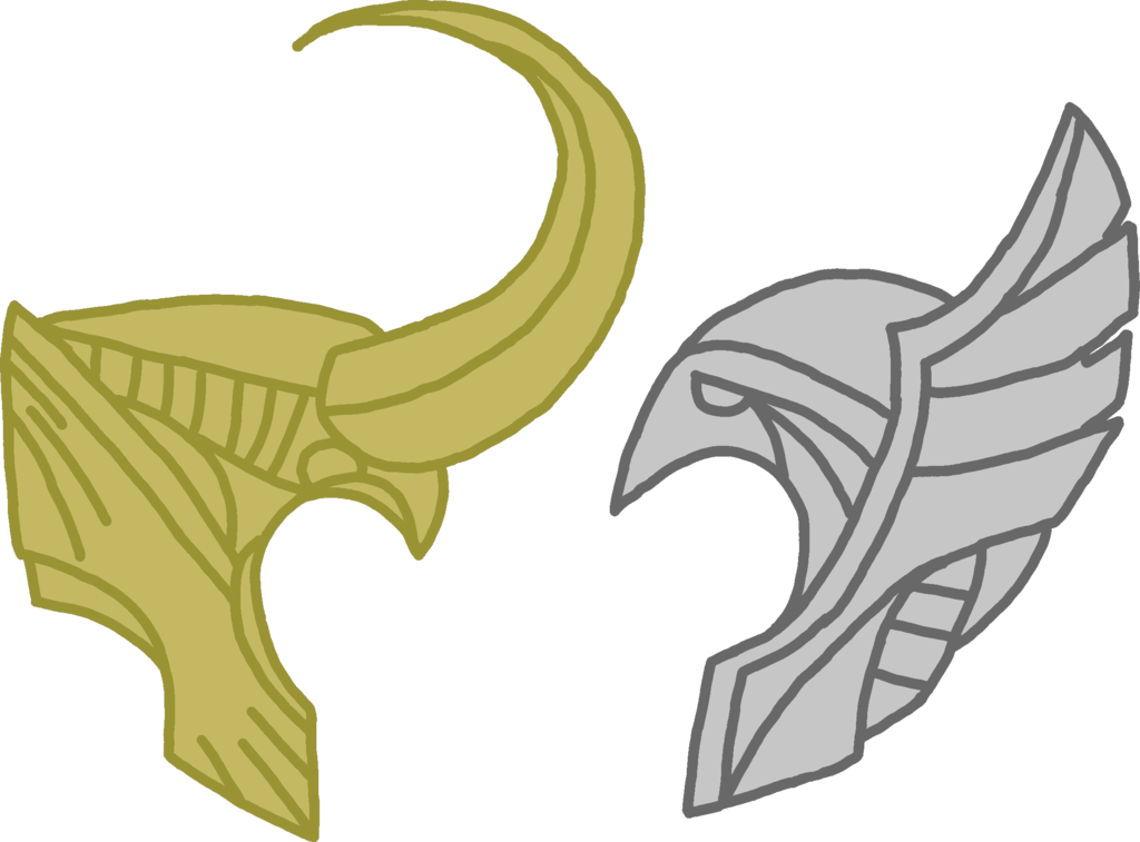 Loki Helmetand Scepter Illustration PNG image