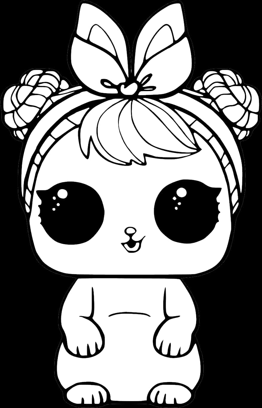 Lol Surprise Doll Outline PNG image