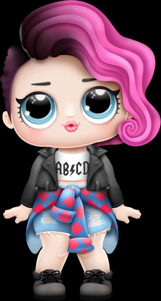 Lol Surprise Doll Pink Hair PNG image