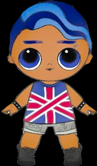 Lol Surprise Doll Union Jack Outfit PNG image
