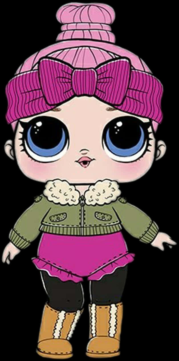 Lol Surprise Doll Winter Fashion PNG image