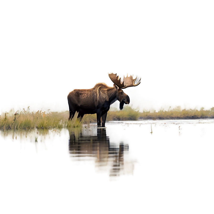 Lone Moose In Wild Png Ywn PNG image