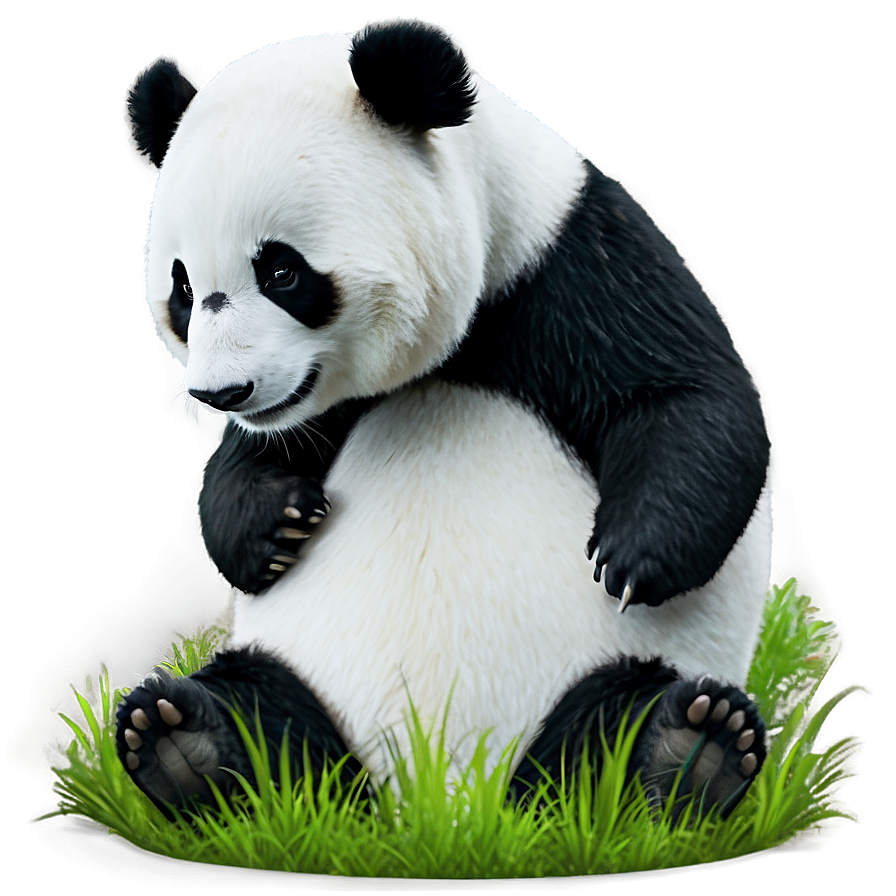 Lonely Panda In Forest Png Gyc40 PNG image