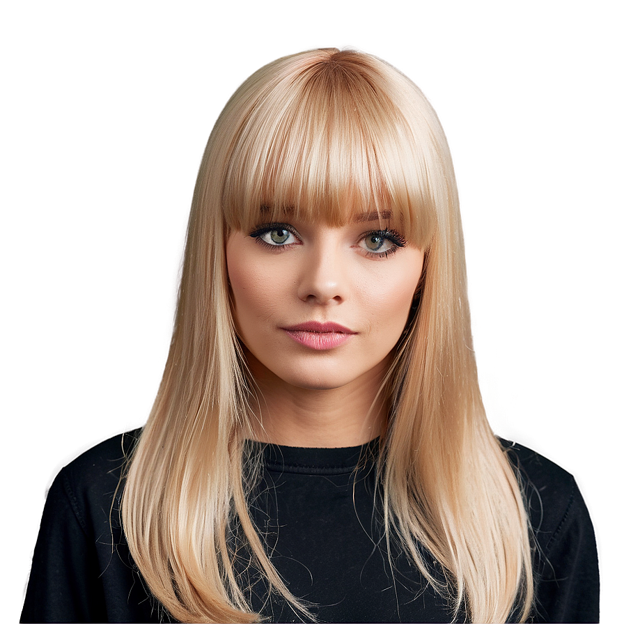 Long Blonde Bangs Png 2 PNG image