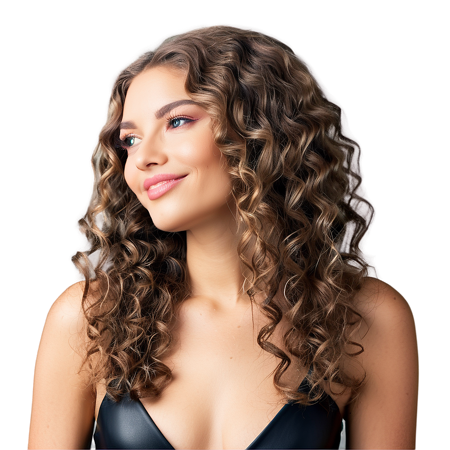 Long Hair Perm Elegance Png 37 PNG image