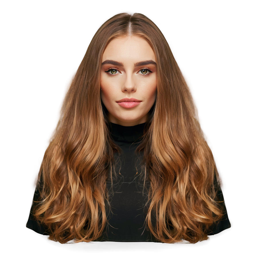 Long Hair Sunset Glow Png 05242024 PNG image