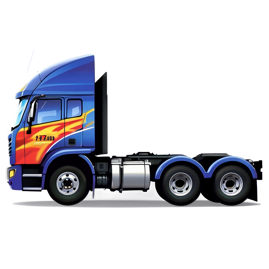 Long Haul Truck Night Drive Png 3 PNG image