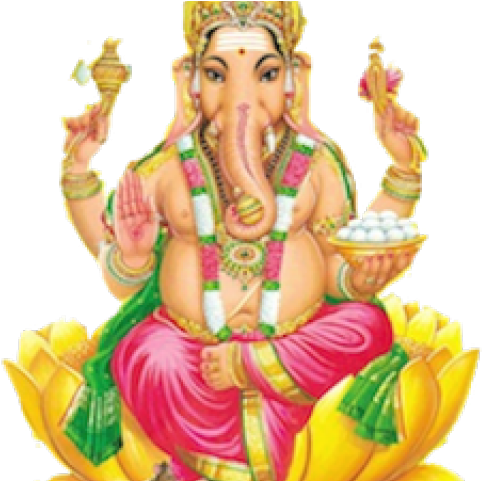 Lord Ganesha Seatedon Lotus PNG image