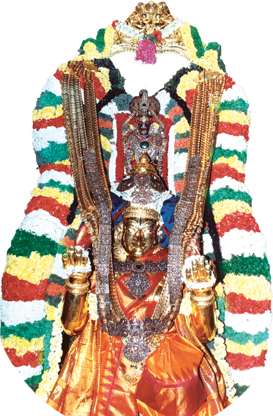 Lord_ Venkateswara_ Adorned_in_ Garlands_and_ Jewelry PNG image