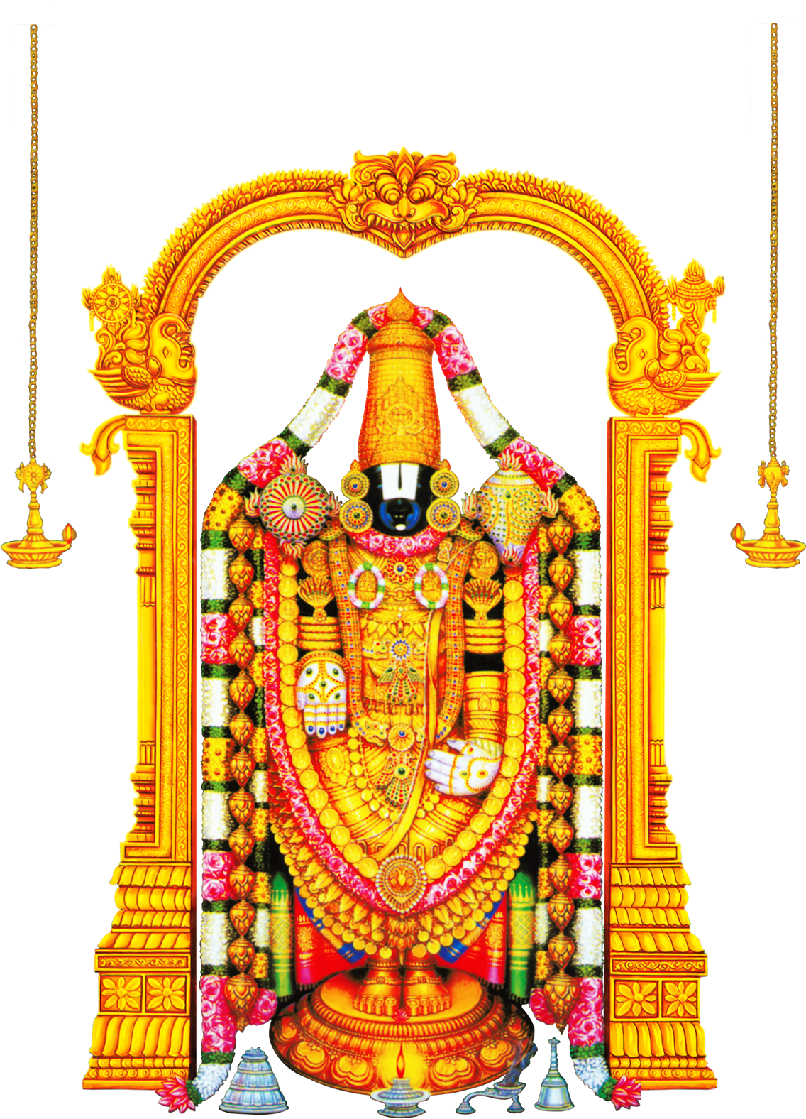 Lord_ Venkateswara_in_ Glory PNG image