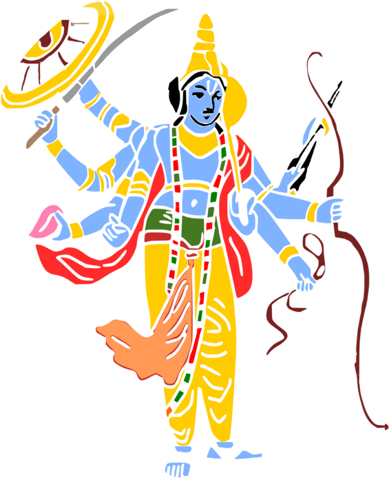 Lord_ Vishnu_ Four_ Armed_ Form.png PNG image