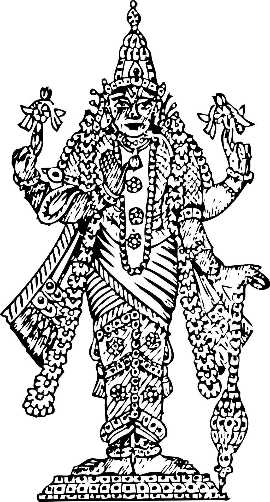 Lord Vishnu Traditional Artwork PNG image