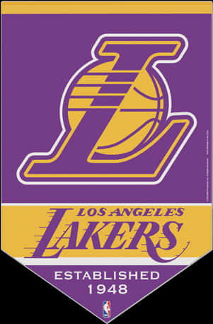 Los Angeles Lakers Logo Established1948 PNG image
