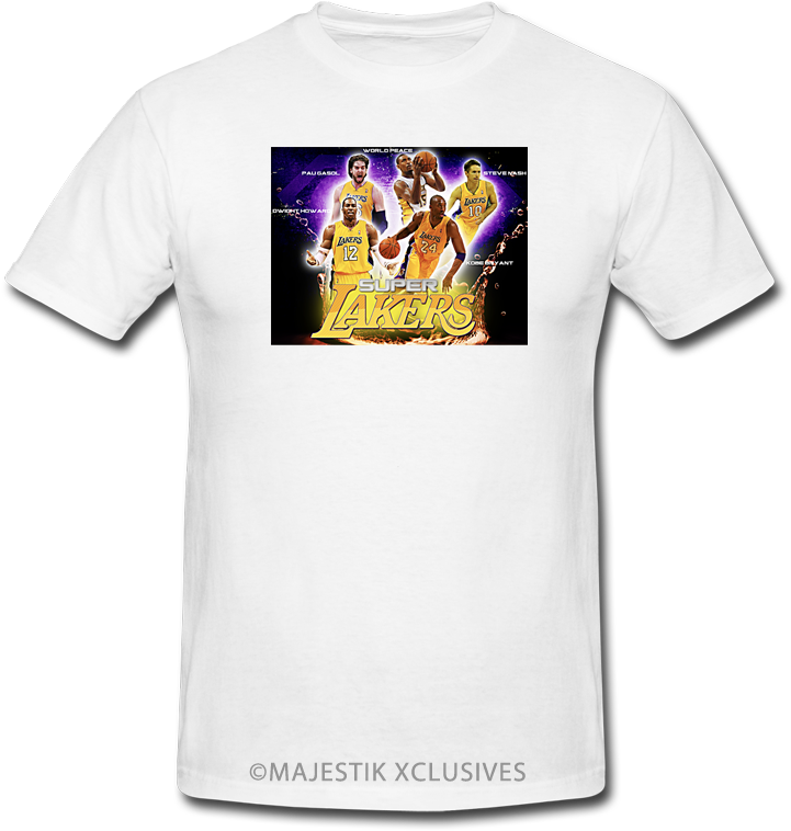 Los Angeles Lakers Super Team T Shirt PNG image