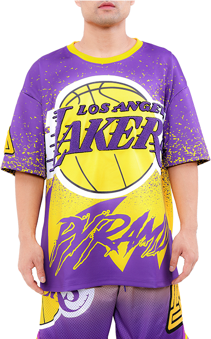 Los Angeles Lakers Themed Outfit PNG image