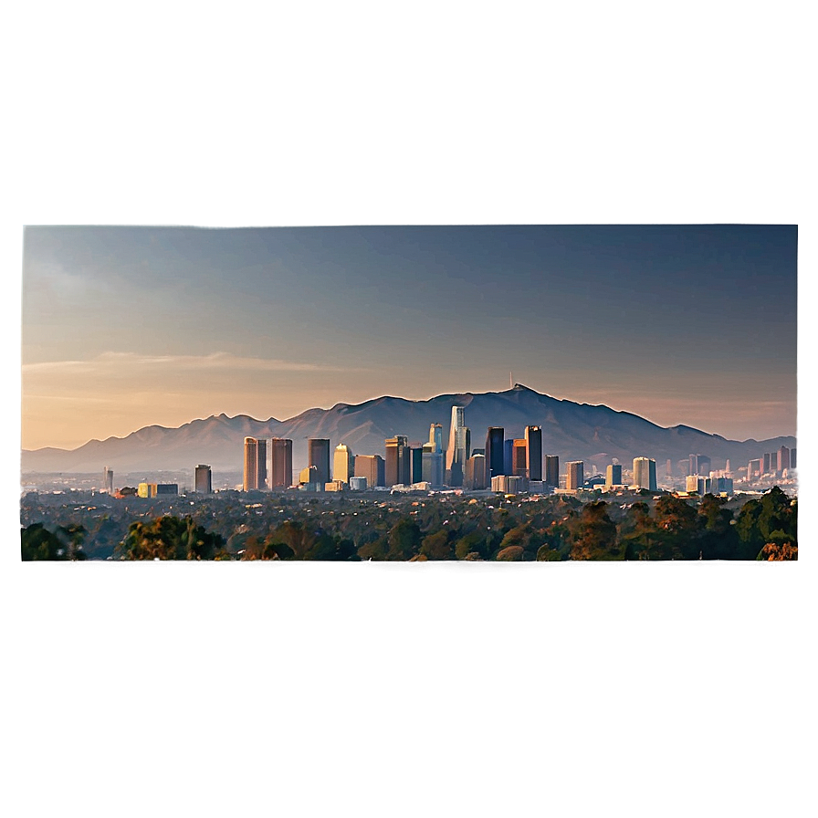 Los Angeles Skyline From Hollywood Hills Png 88 PNG image