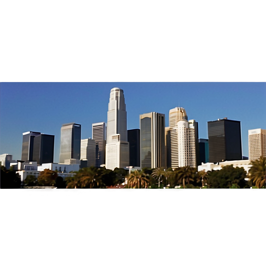 Los Angeles Skyline In Autumn Png Rtl PNG image