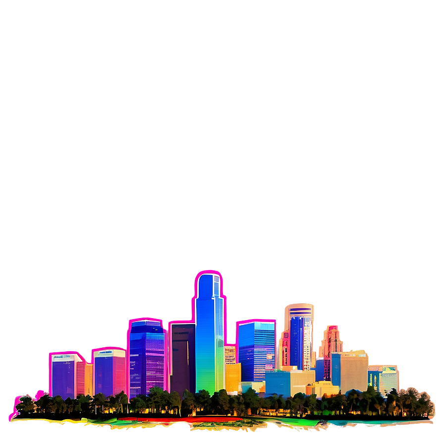 Los Angeles Skyline Png 06252024 PNG image