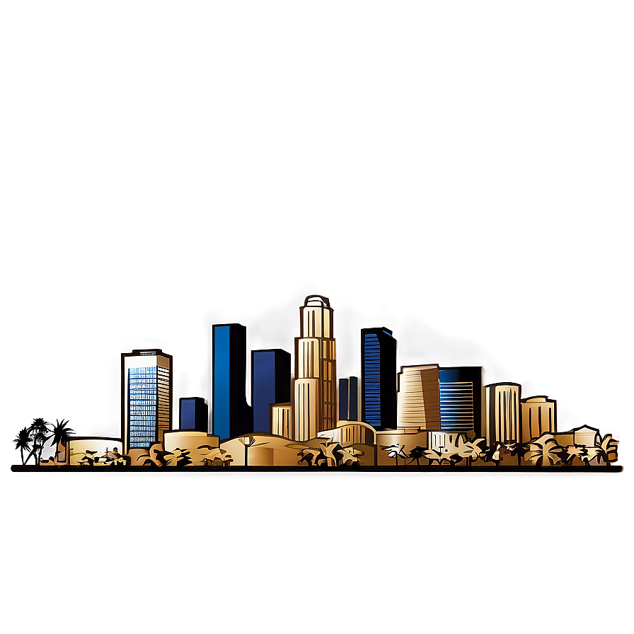 Los Angeles Skyline Png Trv PNG image