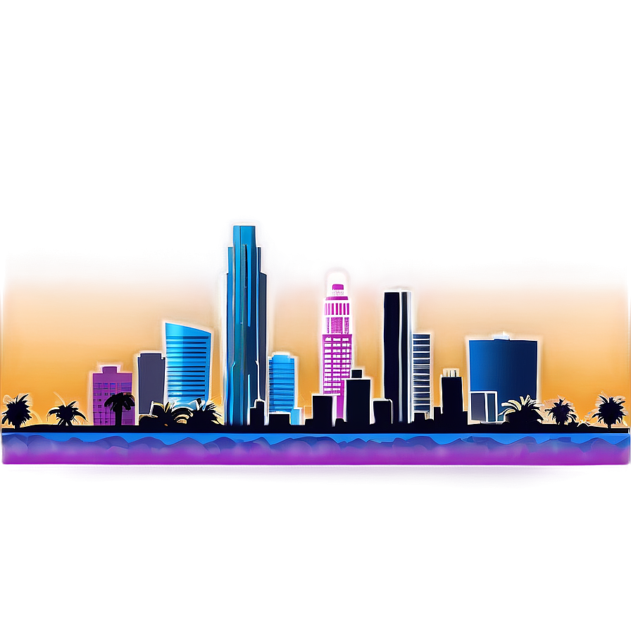 Los Angeles Skyline Vector Png 93 PNG image