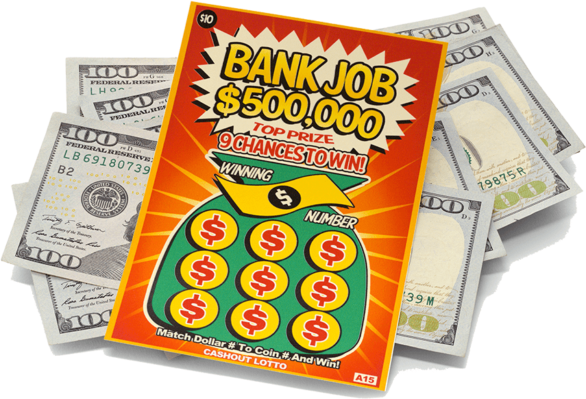 Lottery Scratch Cardand Cash PNG image