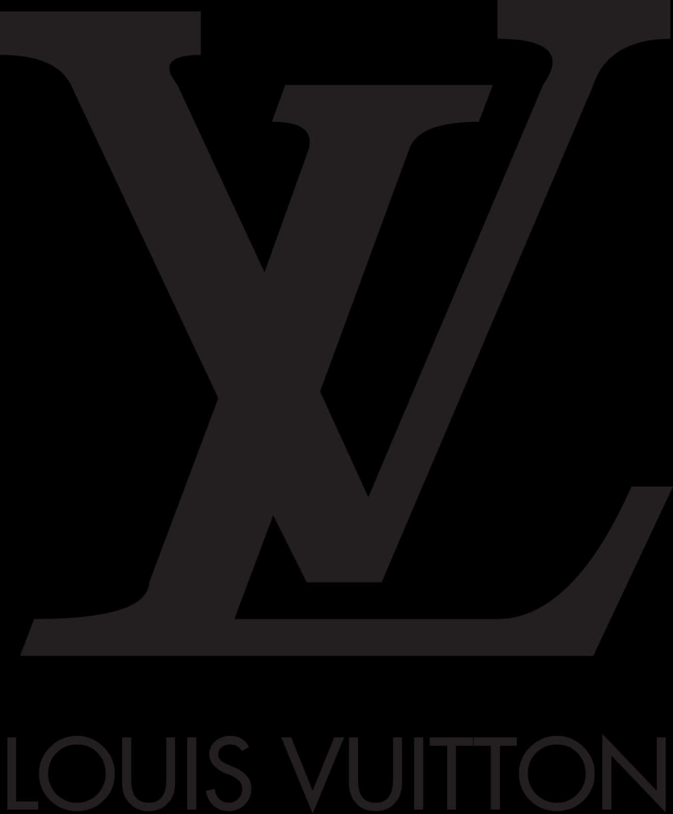 Louis Vuitton Logo Black PNG image