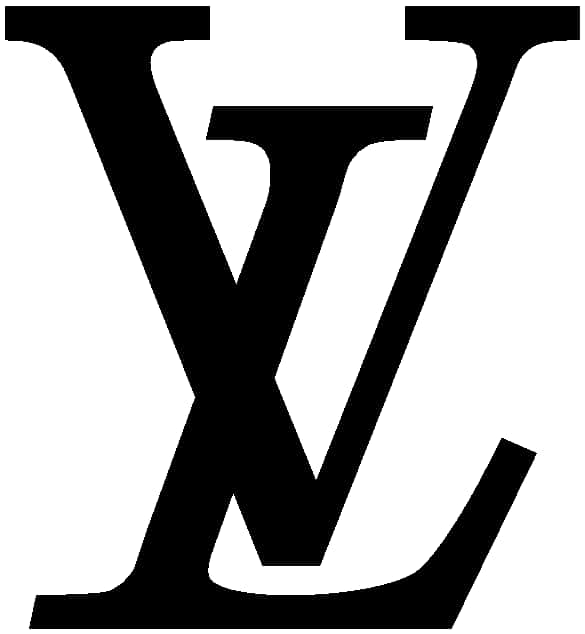 Louis Vuitton Logo Blackand White PNG image