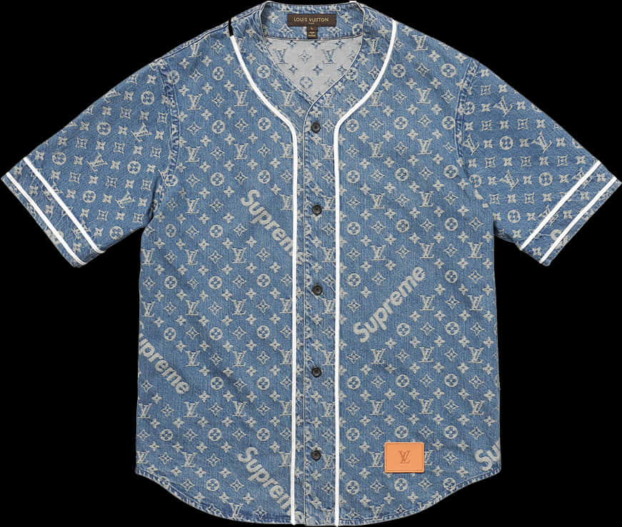 Louis Vuitton Supreme Collab Shirt PNG image