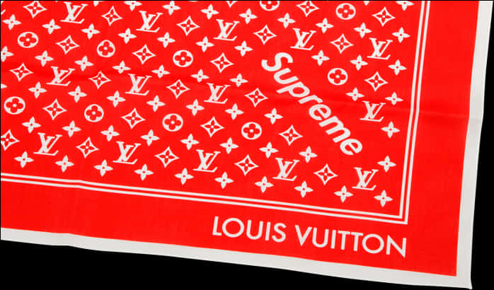 Louis Vuitton Supreme Collaboration Scarf PNG image