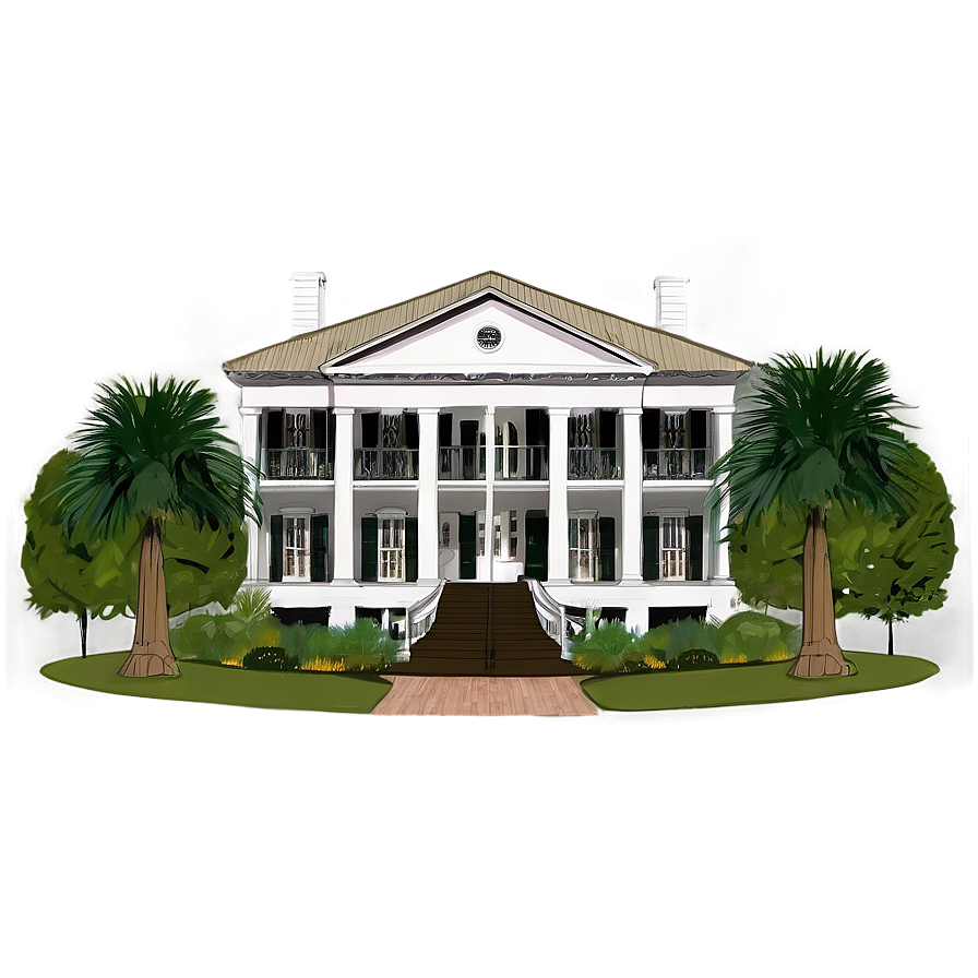 Louisiana Plantation House Png Kvi62 PNG image