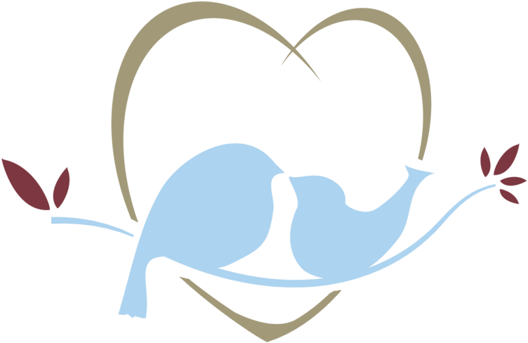 Love Birds Heart Illustration PNG image