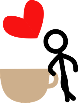 Love Coffee Concept Art PNG image